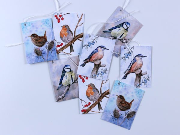 Gift Tags Winter Birds