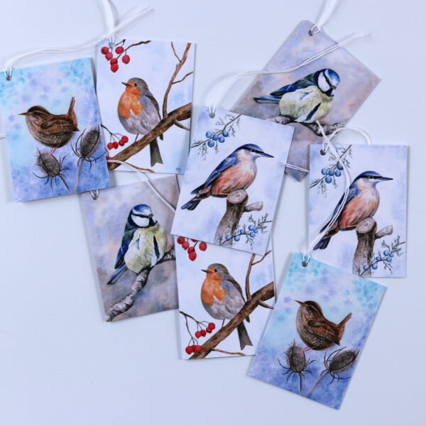Gift Tags Winter Birds