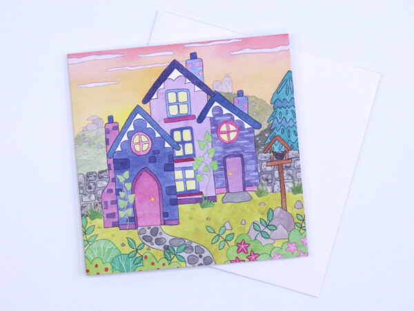 Greetings Card Evening Moor House