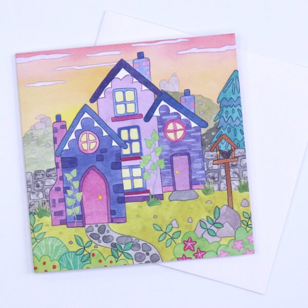 Greetings Card Evening Moor House
