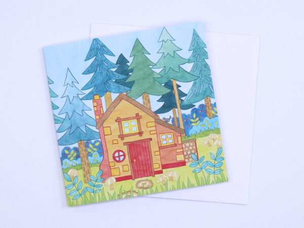 Greetings Card House In The Woods
