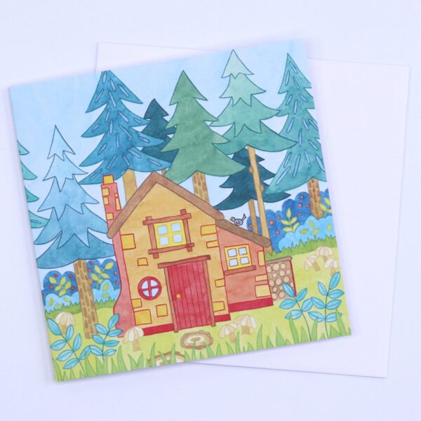Greetings Card House In The Woods