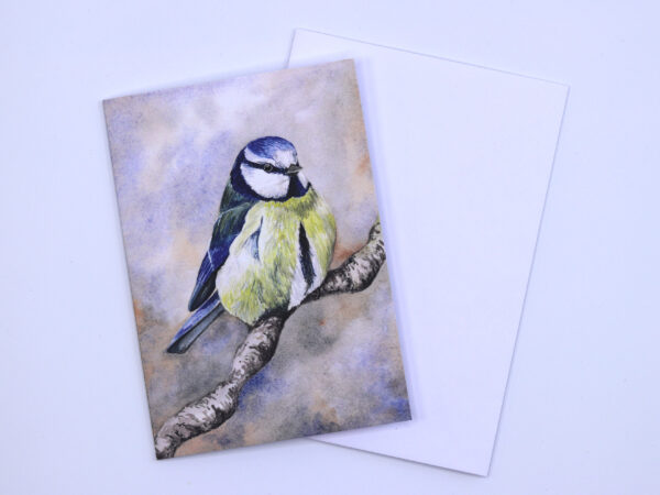 Greetings Card Winter Bluetit