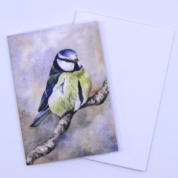 Greetings Card Winter Bluetit
