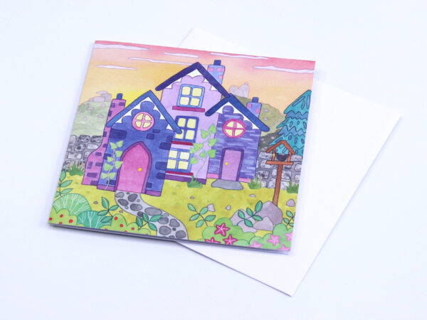 Greetings Card Evening Moor House