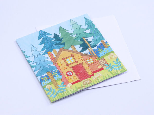 Greetings Card House In The Woods