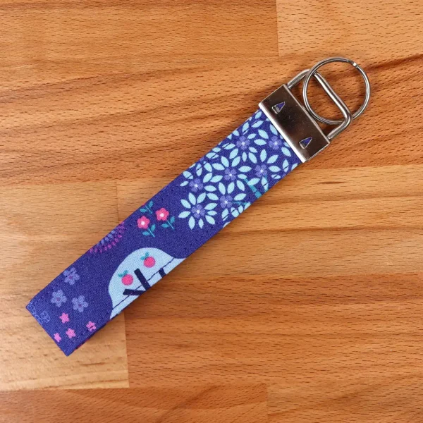 Key Fob Purple Patterned