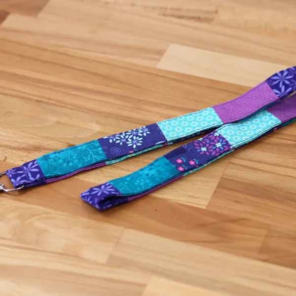 Lanyard Patchwork Purple Turquoise