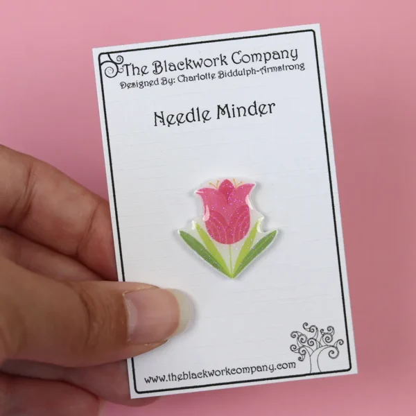 Needle Minder Pink Tulip Folk Flower