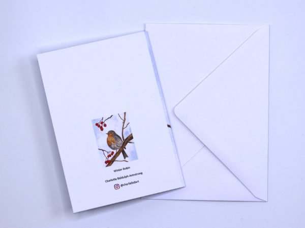 Greetings Card Winter Robin