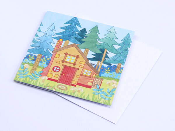 Greetings Card House In The Woods