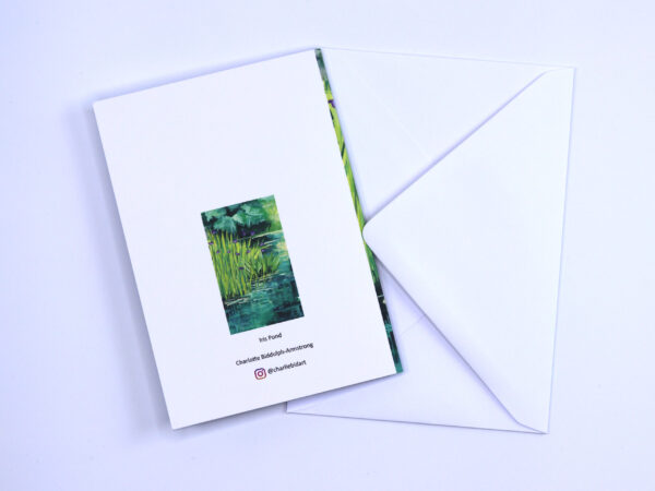 Greetings Card Iris Pond