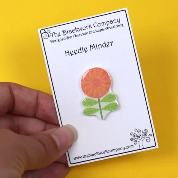 Needle Minder Orange Sunflower Folk Flower