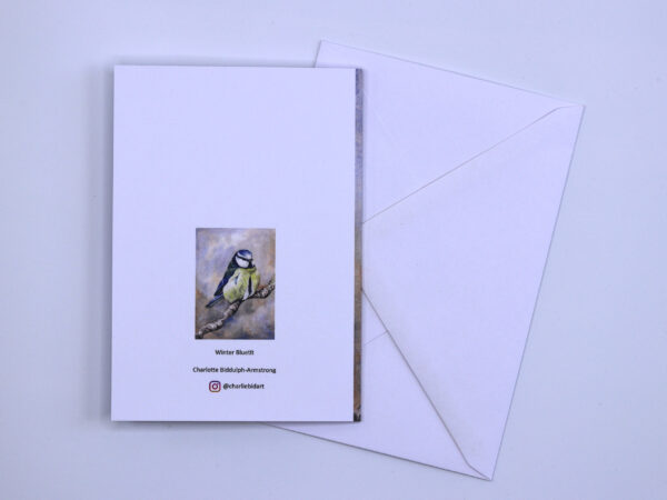 Greetings Card Winter Bluetit