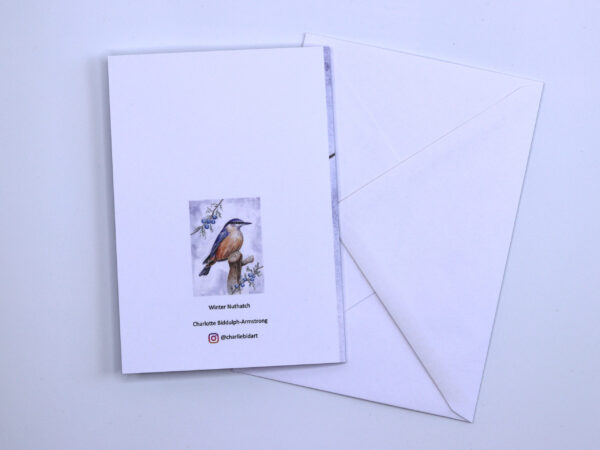 Greetings Card Winter Nuthatch
