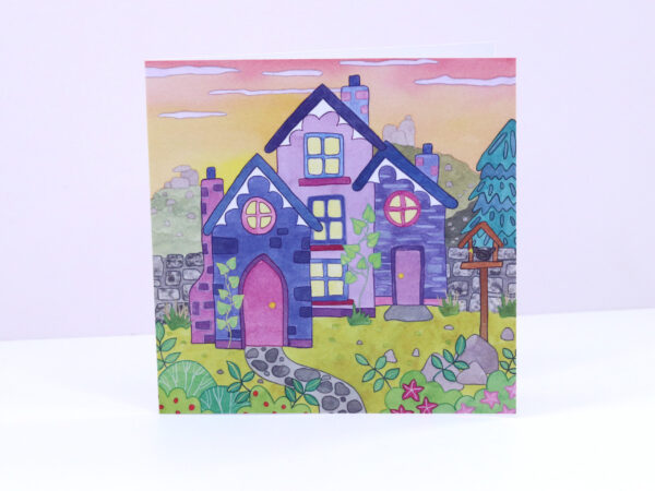 Greetings Card Evening Moor House