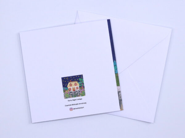 Greeting Card Starry Night Cottage