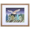 Flying Owl blackwork embroidery kit or pattern