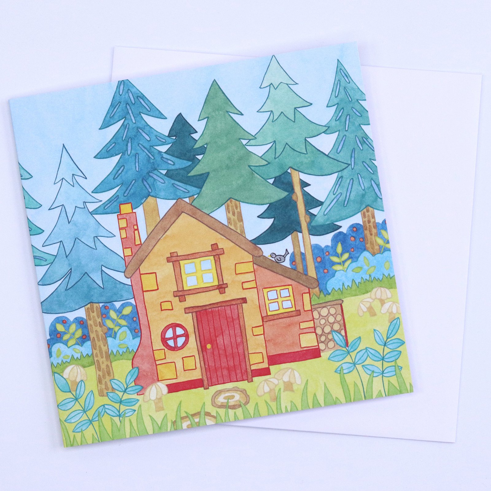 Greetings Card House In The Woods