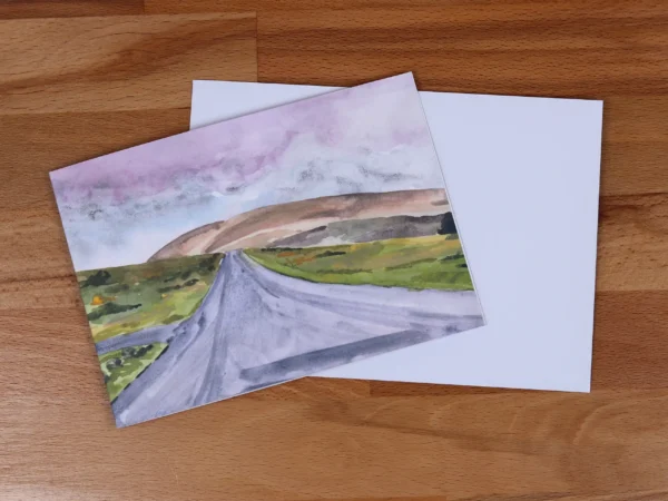 Greetings Card Leeden Tor Car Park - Dartmoor