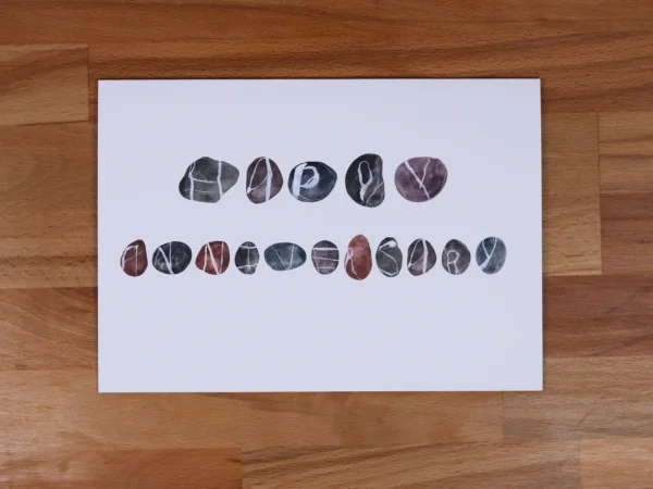 Greetings Card Anniversay Stones