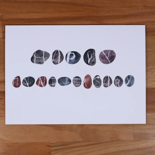 Greetings Card Anniversary Stones