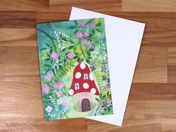 Greetings Card Mushroom House