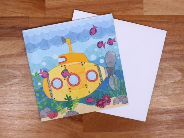 Greetings Card Yellow Submarine
