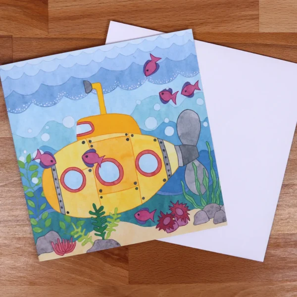 Greetings Card Yellow Submarine