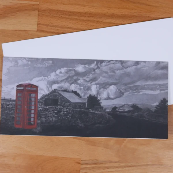 Greetings Card Rundle Stone Phonebox – Dartmoor