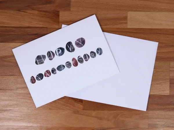 Greetings Card Anniversay Stones