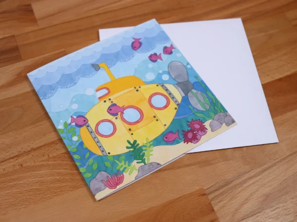 Greetings Card Yellow Submarine