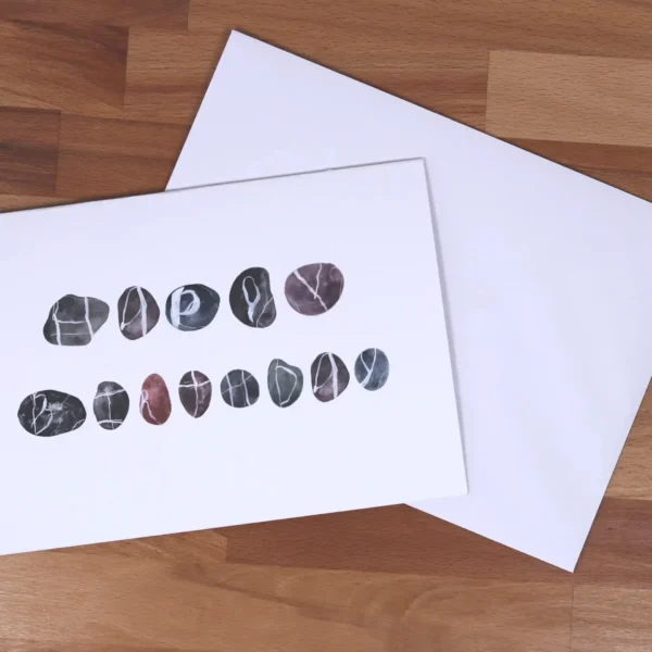Greetings Card Birthday Stones