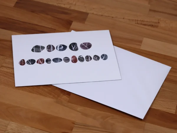 Greetings Card Anniversay Stones