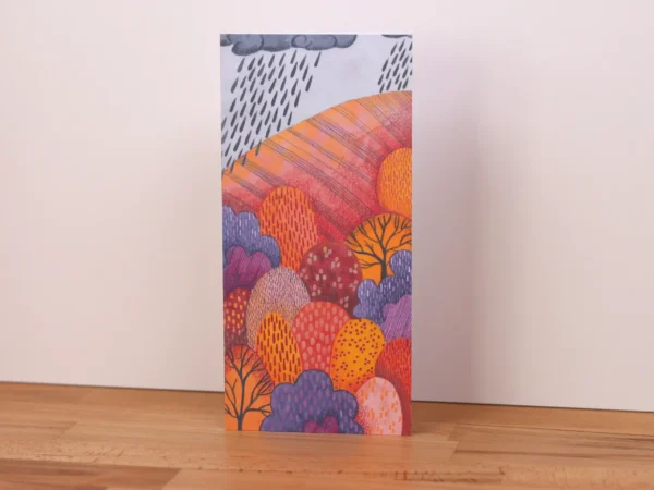 Greetings Card Autumn Rain