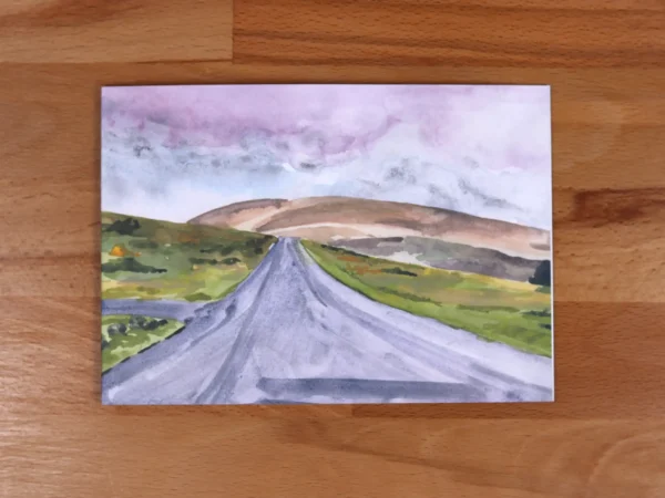 Greetings Card Leeden Tor Car Park - Dartmoor