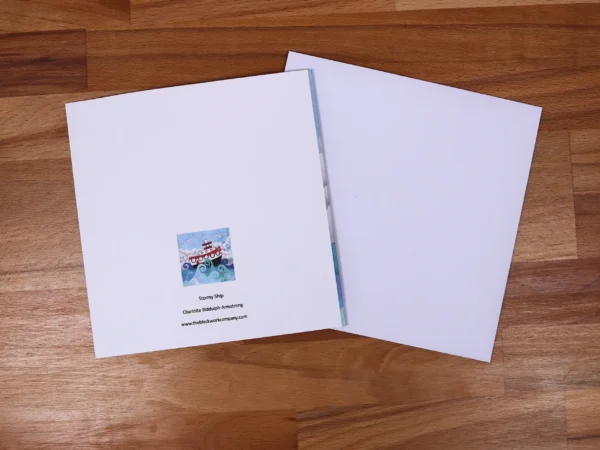 Greetings Card Stormy Ship