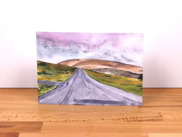 Greetings Card Leeden Tor Car Park - Dartmoor