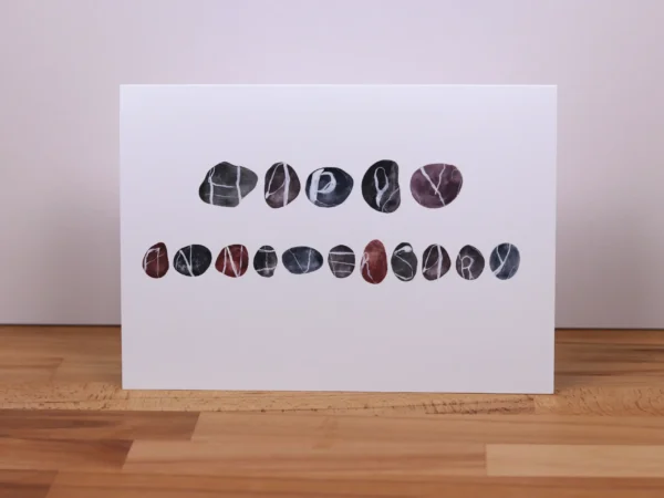 Greetings Card Anniversay Stones
