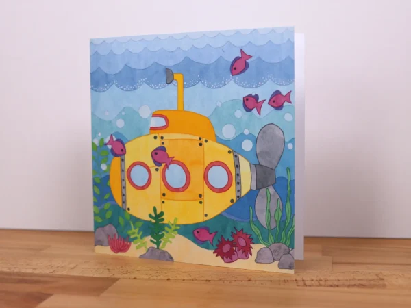Greetings Card Yellow Submarine