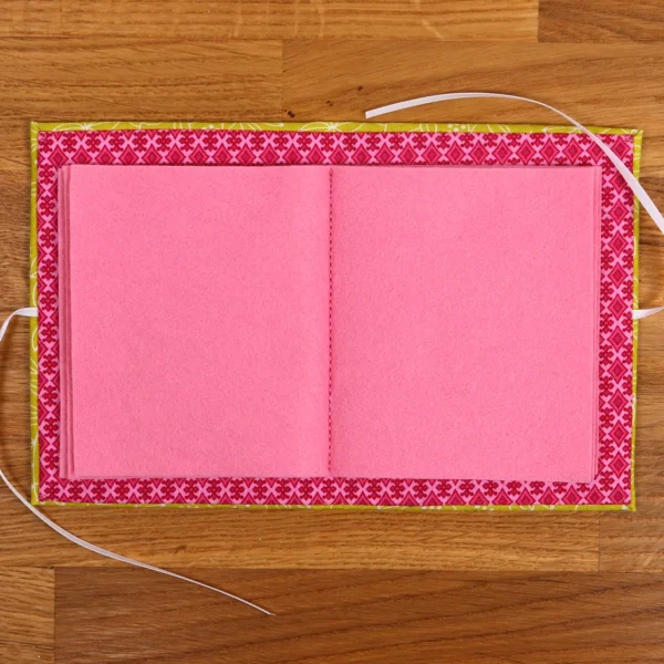 Needle Case Chartreuse and Pink