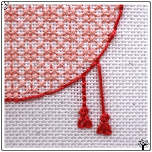 mini pig eating blackwork embroidery kit or pattern