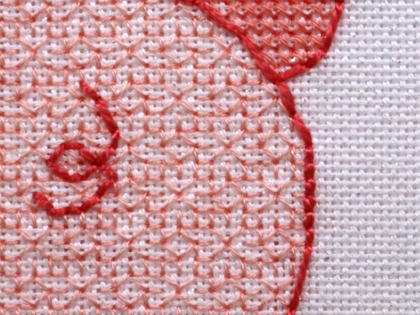 mini piggy back blackwork embroidery kit or pattern