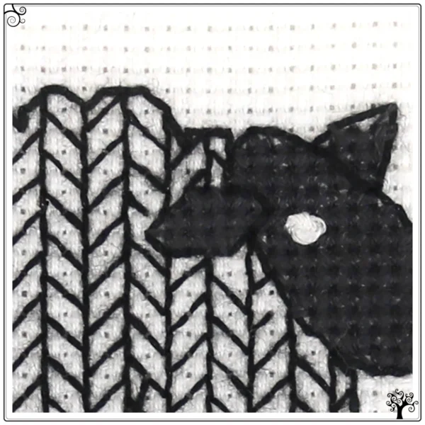 Sheep Back Blackwork Embroidery Coaster Kit