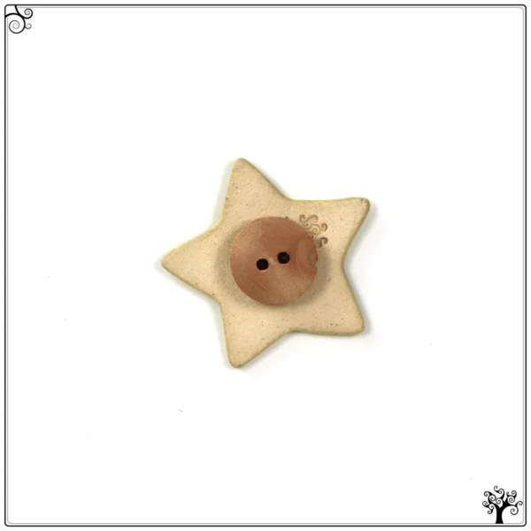 ceramic needle minder yellow star