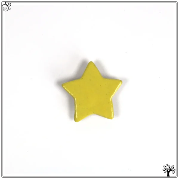 ceramic needle minder yellow star