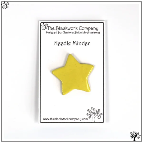Ceramic Needle Minder Yellow Star