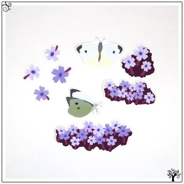 sticker pack butterflies and blossoms - vinyl