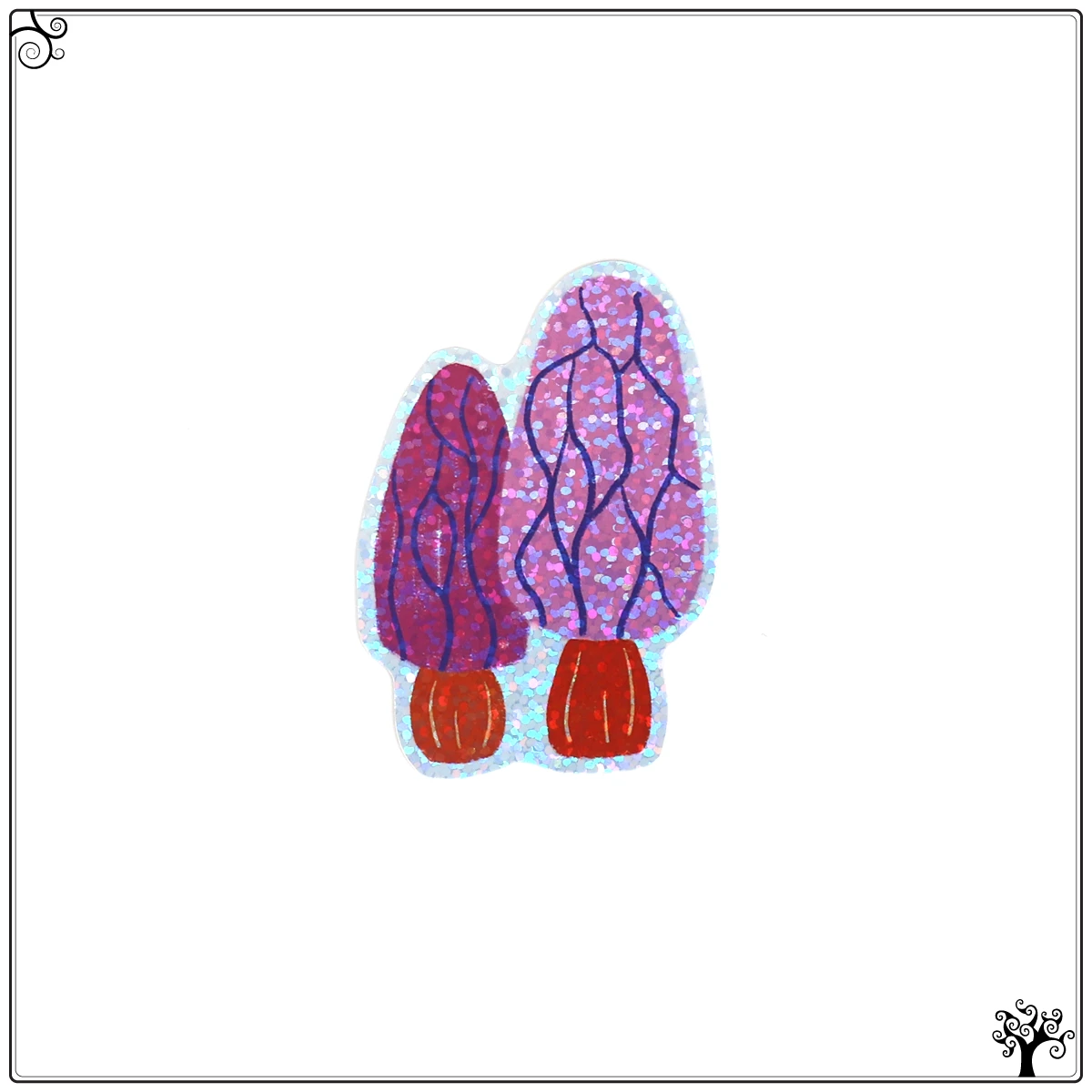 sticker pack holographic mushrooms - vinyl