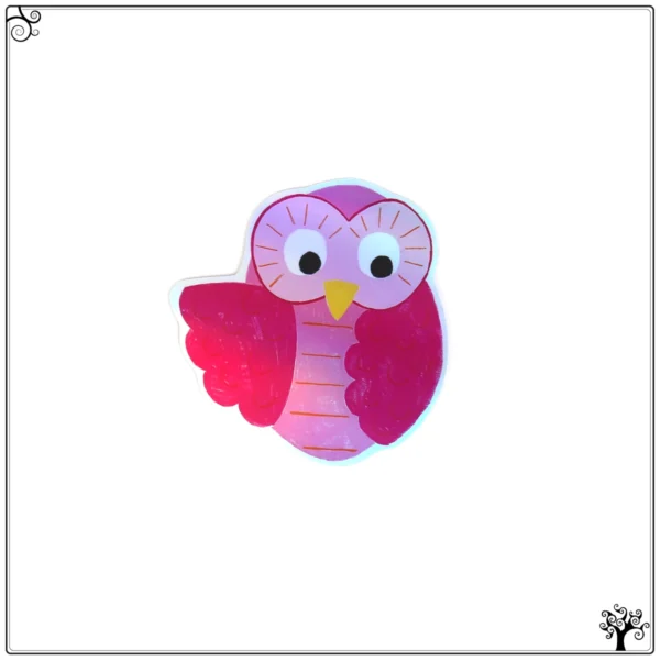sticker pack holographic owls - vinyl